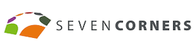 Logotipo de Seven Corners con ícono multicolor y texto gris.
