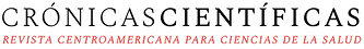 Logotipo de la Revista Centroamericana para Ciencias de la Salud en letras rojas