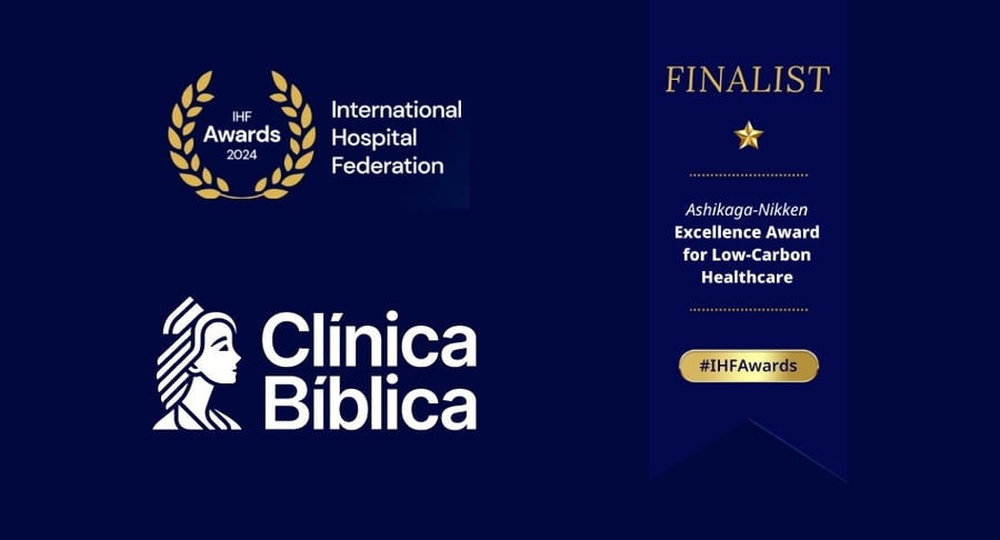 Clínica Bíblica finalista en los IHF Awards 2024 por excelencia en salud baja en carbono