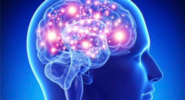 Representación digital de un cerebro humano iluminado con impulsos eléctricos, ilustrando la actividad neuronal y los procesos de comunicación cerebral.