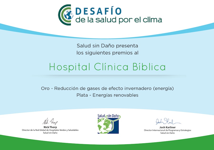 Desafío Salud por el Clima - Hospital Clínica Bíblica