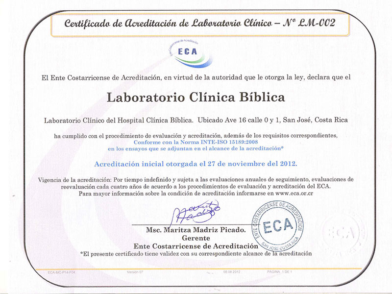 Accreditation of the Clinical Laboratory
