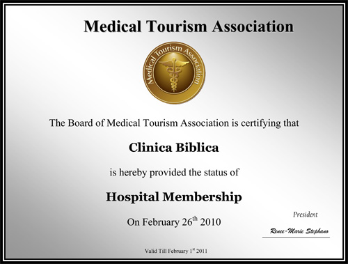 Hospital Clínica Bíblica - Acreditación en Turismo Médico