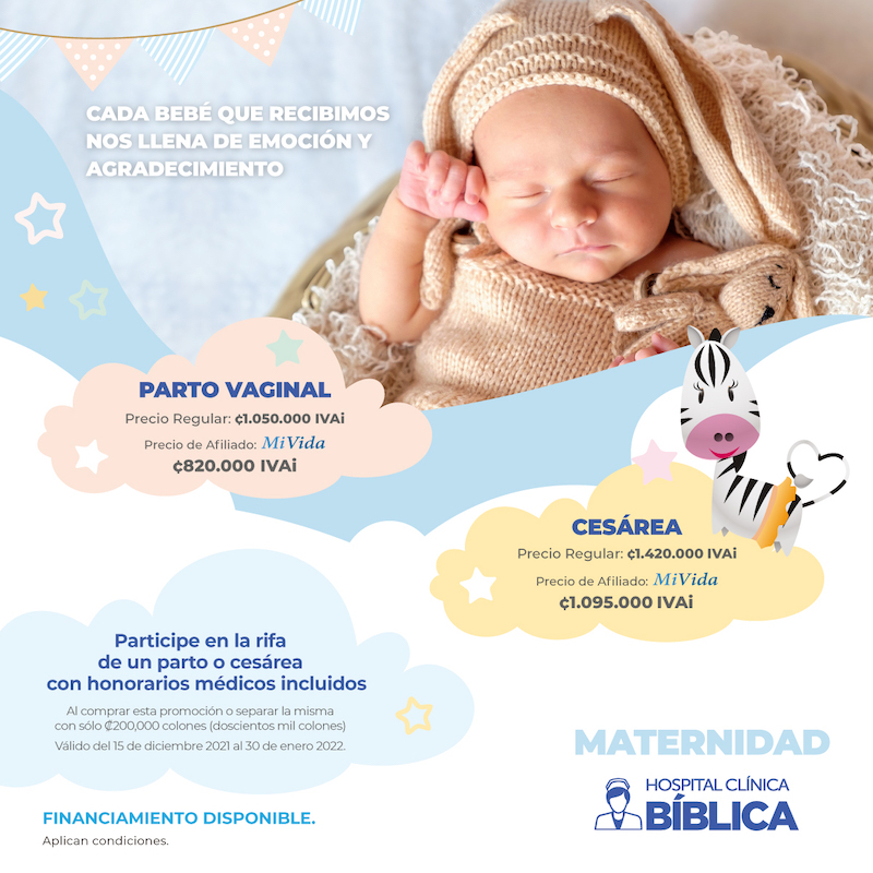 Promoción de Maternidad Diciembre 2021 - Hospital Clínica Bíblica